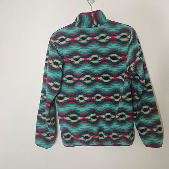 Rare VTG PATAGONIA Aztec Navajo Striped All Over Print Snap-T Sweatshirt 90s sma - Picture 7 of 7